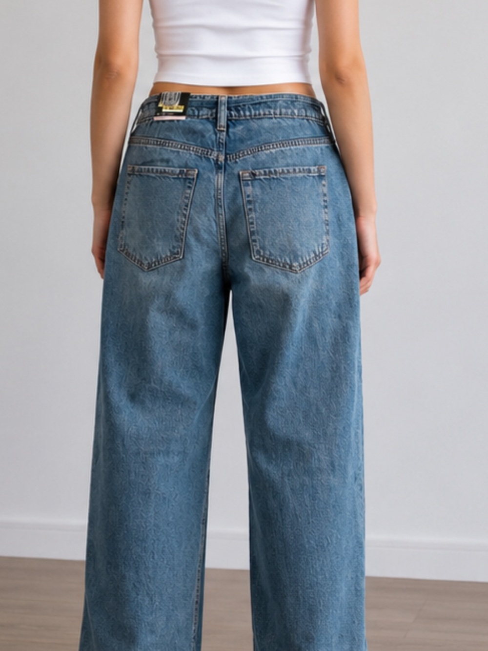 Classic High-Rise Wide Leg Jeans — Blue - Picture 3 of 3